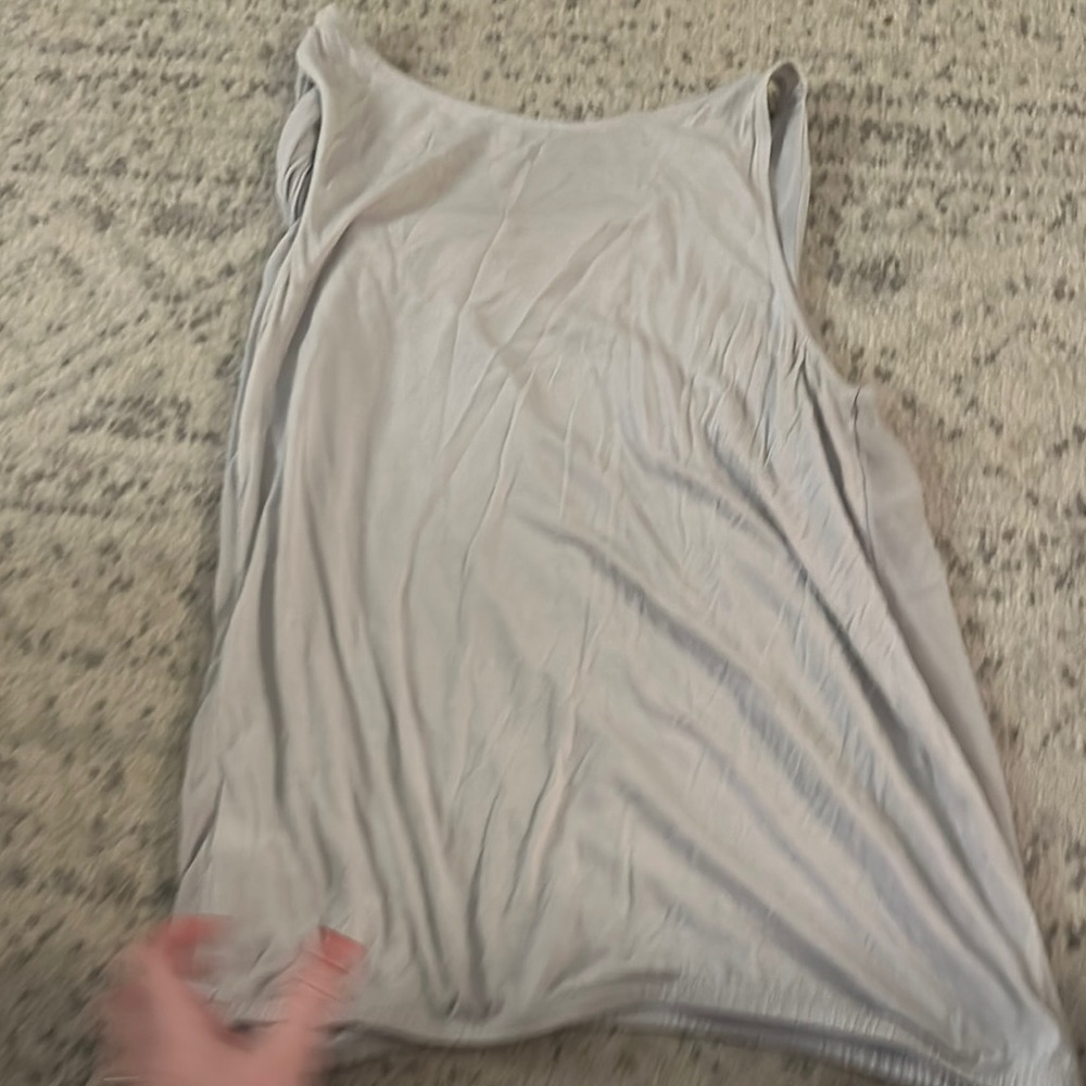 Express Gray Asymmetrical Ruched Tank Top - Picture 4 of 4